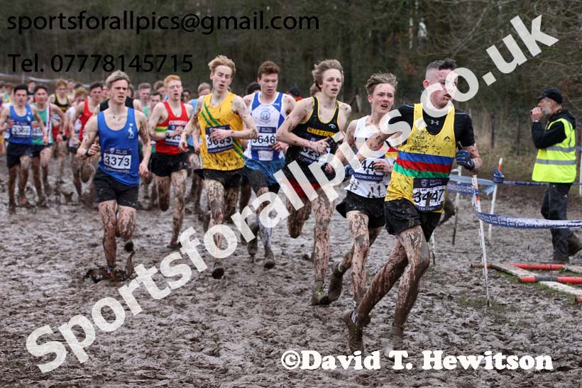Mens under-17s 2018 British Inter Counties Cross Country Champs., Prestwold Hall, Loughborough. Photo: David T. Hewitson/Sports for All Pics